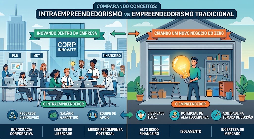 intraempreendedorsimo vs empreendedorismo