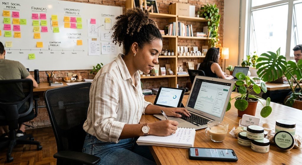 Mulher empreendendo. Fonte: Acervo pessoal Kingools
