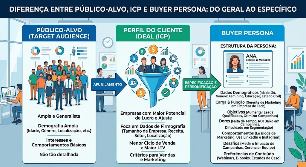 juntos Público-Alvo, ICP ou Buyer Persona
